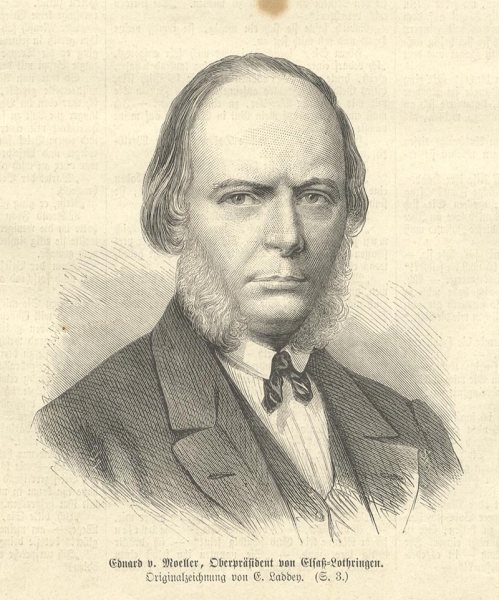 Eduard von Moeller (1814-1880) zur Zeit seiner Berufung zum Oberpräsidenten der Reichslande Elsass-Lothringen (1871-1879), vor 1871