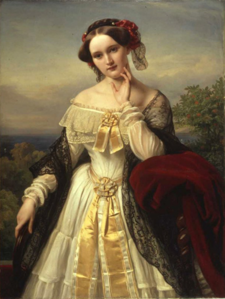 Mathilde Wesendonck, Gemälde von Karl Ferdinand Sohn, 1850, Original im StadtMuseum Bonn