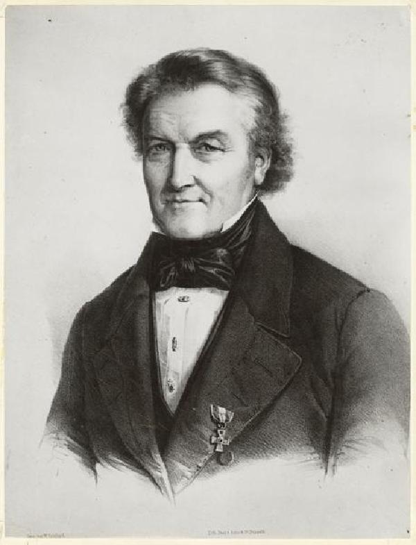 Maximilian Friedrich Weyhe, Lithographie nach einem Porträt von Georg Wilhelm Volkhart (1815-1876)