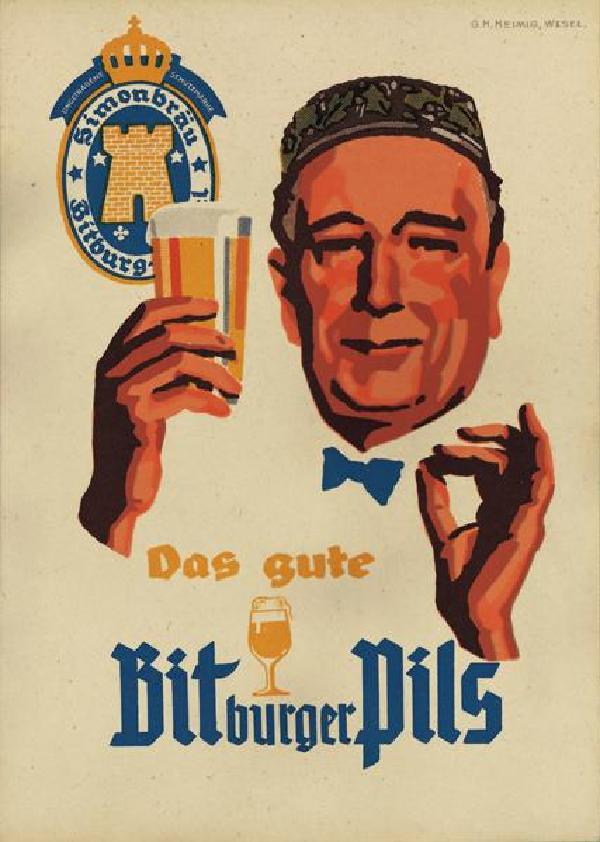 Werbeplakat für Bitburger Pils