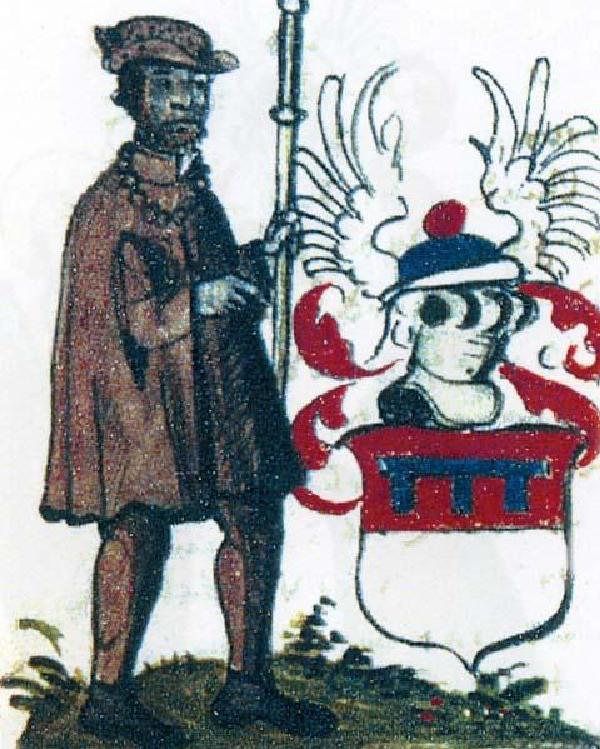 Ritter Harff als Pilger, Illustration aus 'Arnold Harven Reiss nach Jherusalem', um 1500
