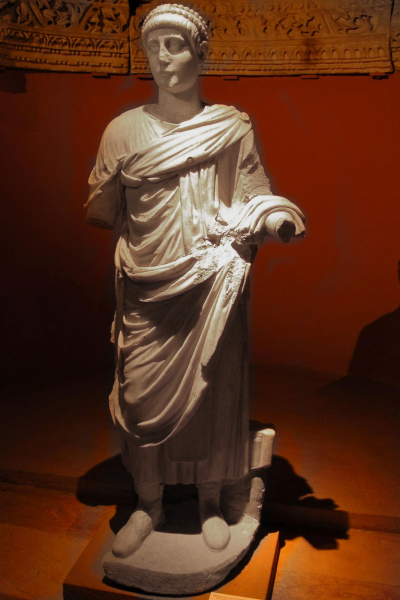 Statue des Kaisers Valentinian II., Aydin (Türkei), 387 bis 390 n. Chr.