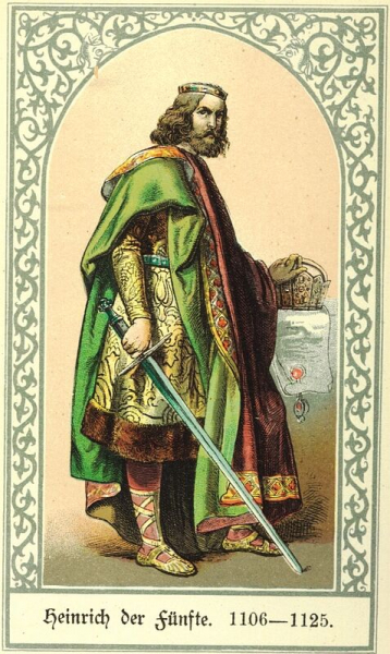 Abbildung Heinrich V., aus: Barack, Max: Die deutschen Kaiser, Stuttgart 1888