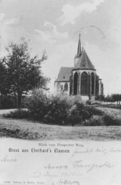 Postkarte von Eberhardsklausen mit "Blick vom Piesporter Weg"