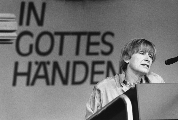 Dorothee Sölle auf dem Deutschen Evangelischen Kirchentag, 7.–11.6.1989