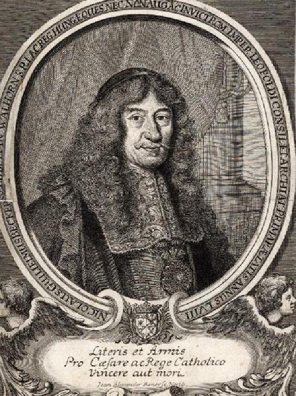 Nikolaus Wilhelm Beckers Freiherr von Walhorn, Kupferstich von Johann Alexander Boener (1647-1720)