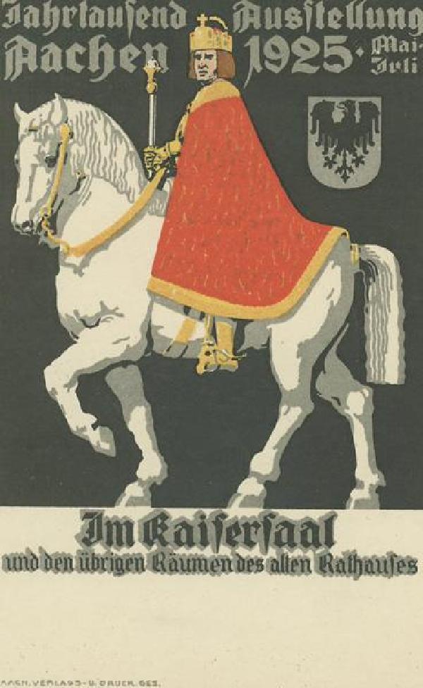 Plakat zur Jahrtausendausstellung in Aachen, 1925