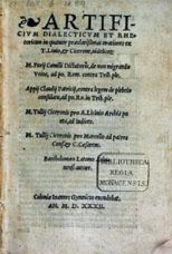 Artificium dialecticum et rhetoricum […], Köln 1532, Titelseite
