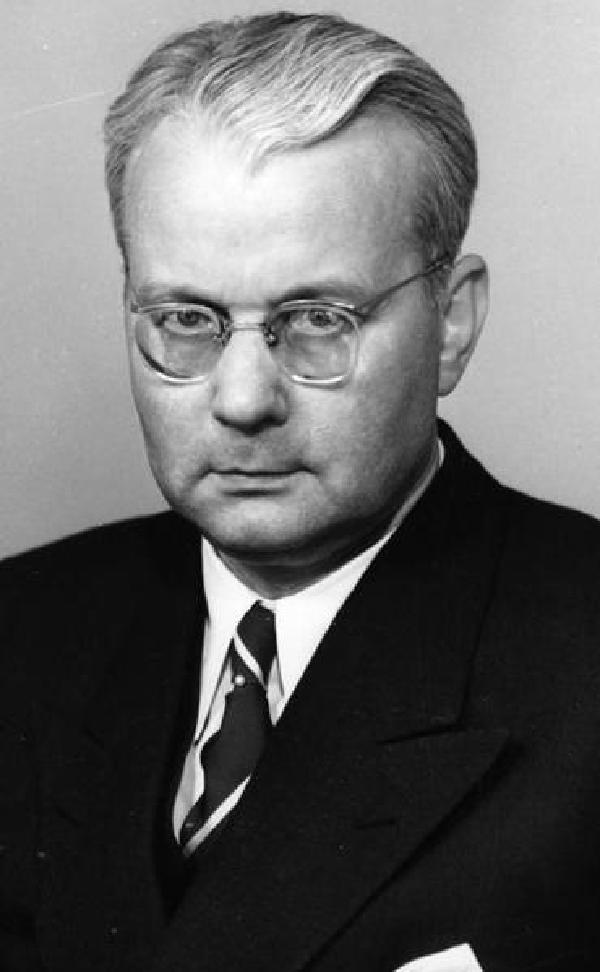 Franz Blücher, Bundesminister für Angelegenheiten des Marshallplanes, 1949-1953, Porträtfoto, um 1950/1953