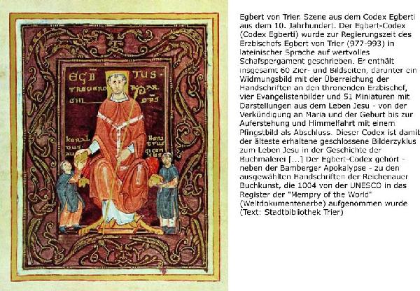 Egbert von Holland, Ausschnitt aus dem Widmungsbild des Codex Egberti, vor 985