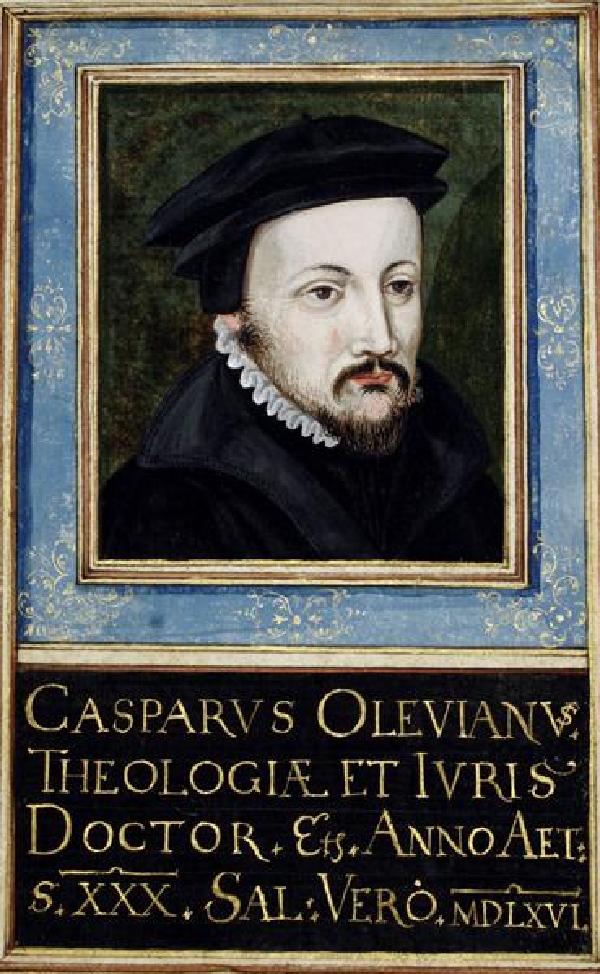 Caspar Olevian im 30. Lebensjahr, Porträt, 1566