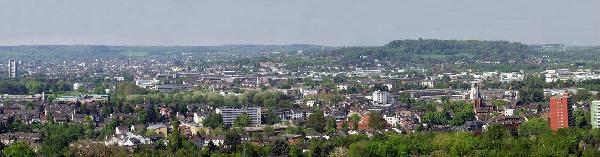 Panoramaansicht der Stadt Aachen