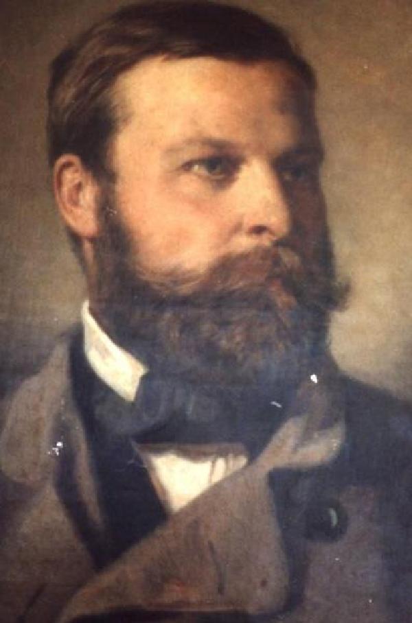 Georg Otto Eduard Saal, Porträt, Ölgemälde von Richert Lauchert (1823-1858), 1853